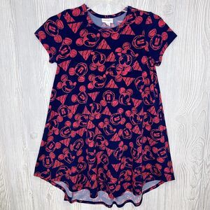 LuLaRoe Disney Mickey Mouse Print Shirt SS Top Blouse Women’s Size 10 NICE!